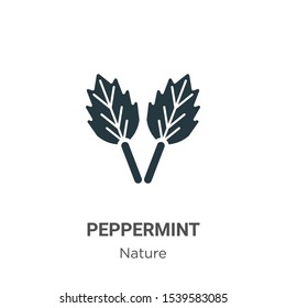Peppermint vector icon on white background. Flat vector peppermint icon symbol sign from modern nature collection for mobile concept and web apps design.