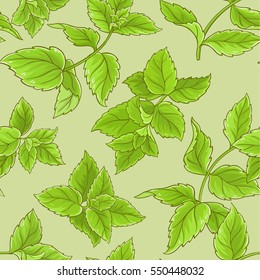 peppermint  vector seamless pattern on color background