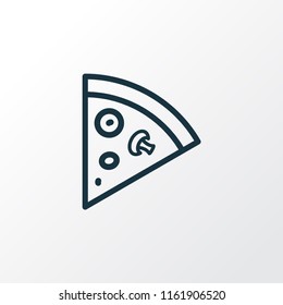 Pepperoni icon line symbol. Premium quality isolated pizza slice element in trendy style.