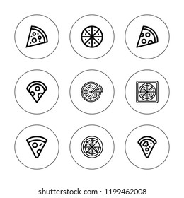 Pepperoni icon set. collection of 9 outline pepperoni icons with  icons. editable icons.