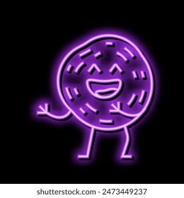 pepperoni meat character neon light sign vector. pepperoni meat character sign. isolated symbol illustration