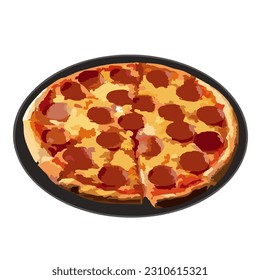 Pepperoni Pizza, American food, pizza, pepperoni, cheese, and tangy tomato sauce, popular food