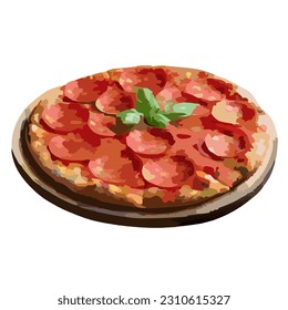 Pepperoni Pizza, American food, pizza, pepperoni, cheese, and tangy tomato sauce, popular food