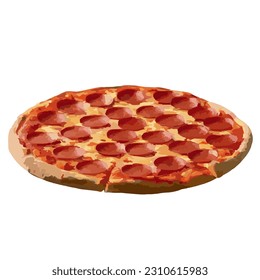 Pepperoni Pizza, American food, pizza, pepperoni, cheese, and tangy tomato sauce, popular food