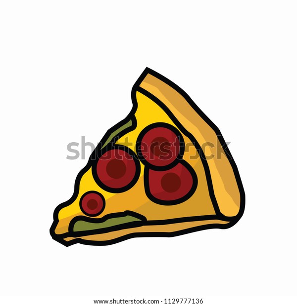 Pepperoni Pizza Cartoon Stock Vector Royalty Free