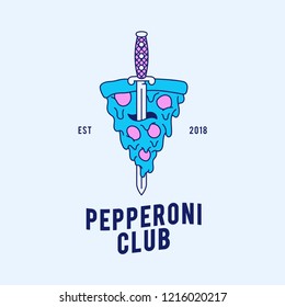 Vector de diseño de pizzas Pepperoni