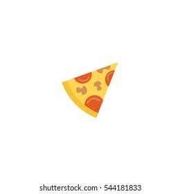 Pepperoni pizza piece icon