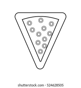 pepperoni pizza piece icon vector illustration graphic design
