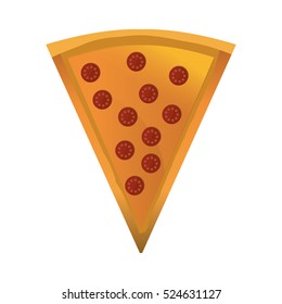 pepperoni pizza piece icon vector illustration graphic design