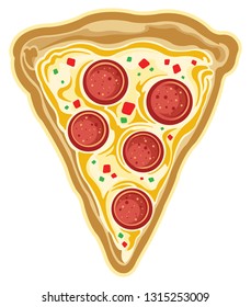Pepperoni pizza slice