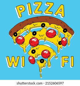 VECTOR WIFI SÍMBOLO DE PEPPERONI PIZZA