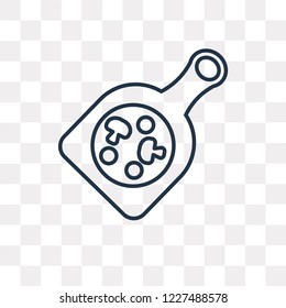 Pepperoni Pizza vector outline icon isolated on transparent background, high quality linear Pepperoni Pizza transparency concept can be used web and mobile
