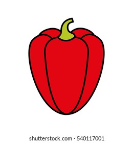 peppers fresh vegetable isolated icon vector illustration design