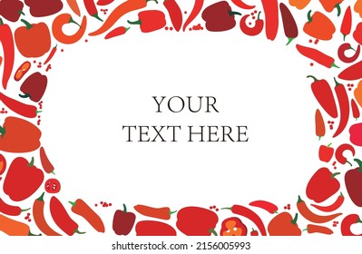 Peppers pattern template, vector illustration