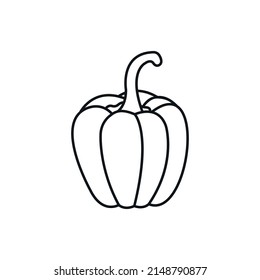 Peppers simple line vector icon.