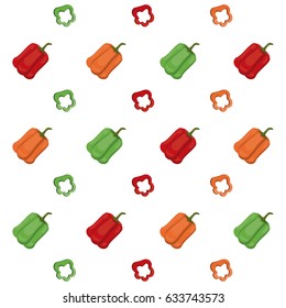 peppers vegetables ingredient food cook seamless pattern