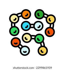 peptide bonds biochemistry color icon vector. peptide bonds biochemistry sign. isolated symbol illustration