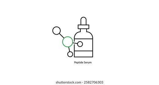 Peptide Serum Icon: Skin Renewal and Collagen Support