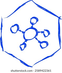 peptides icon in Doodle style