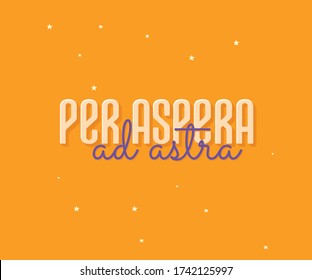 par aspera ad astra, devis de conception poster pour impression