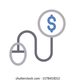 per click vector color line icon 