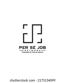 Per Se Job Network Modern Creative Vector Logo Template 