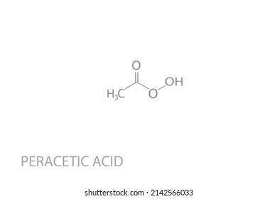 Peracetic Acid Molecular Skeletal Chemical Formula.