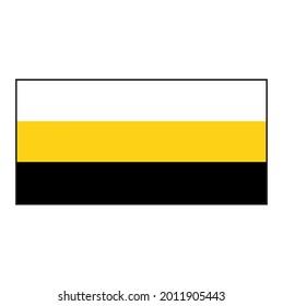 Perak state flag rectangle vector button in Malaysia in Asia
