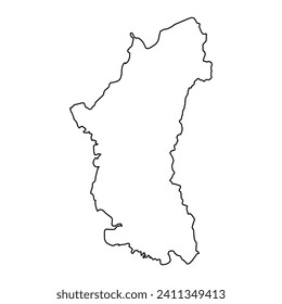 Perak state map, administrative division of Malaysia. Vector illustration.