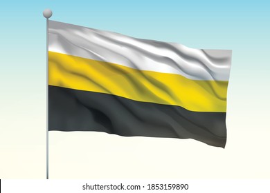 Perak Waving Flag On Isolated Background