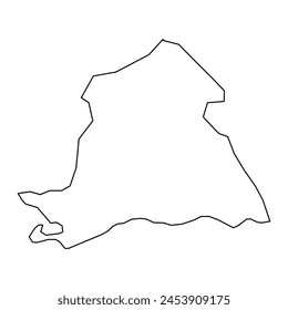 Mapa de la provincia de Peravia, división administrativa de República Dominicana. Ilustración vectorial.