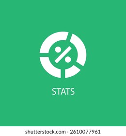 Percaentage statistics circle icon vector image