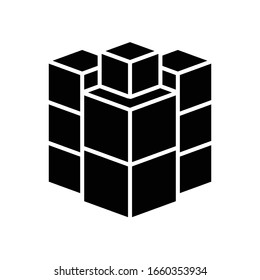 Icono negro, ilustración conceptual, símbolo plano vectorial, signo de glifo.