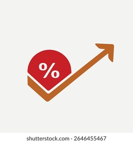 Percent arrow icon set vector
