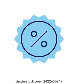 Icono de vector relacionado con la marca porcentual. Aislado sobre fondo blanco. Ilustración del vector