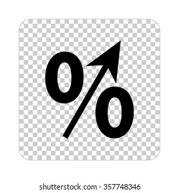 percent  - black vector icon