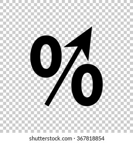 percent  - black vector icon