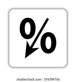 percent  - black vector icon