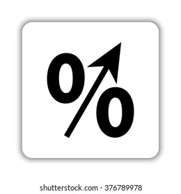 percent  - black vector icon