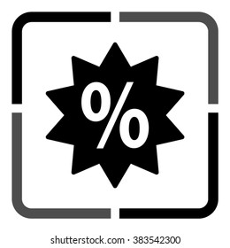 percent  - black vector icon