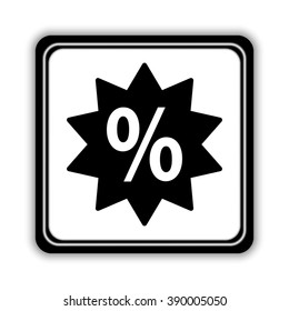 percent -  black vector icon