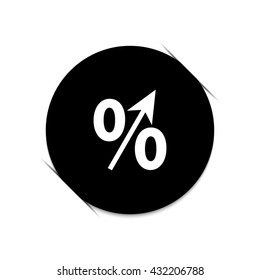 percent  - black vector icon