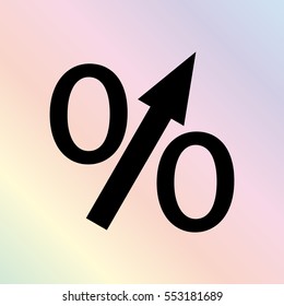 percent  - black vector icon