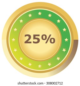 percent button light green on white background