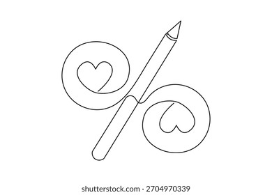 Prozent kontinuierlicher Single-Line-Art für die Unternehmensfinanzierung