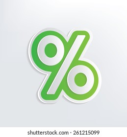 Percent design on white background,clean vector