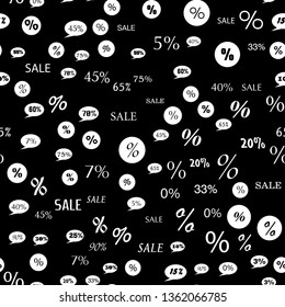 Percent and discount concept Seamless vector EPS 10 pattern