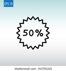 Percent discount icon