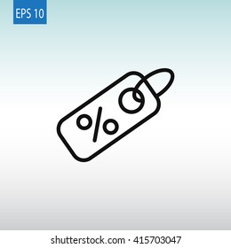 Percent discount icon