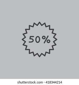 Percent discount icon